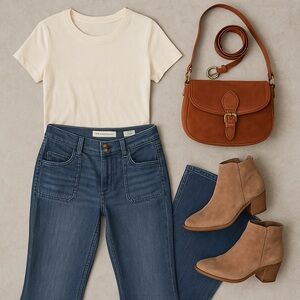 Vintage inspired flare jeans - 70s babe / retro revival